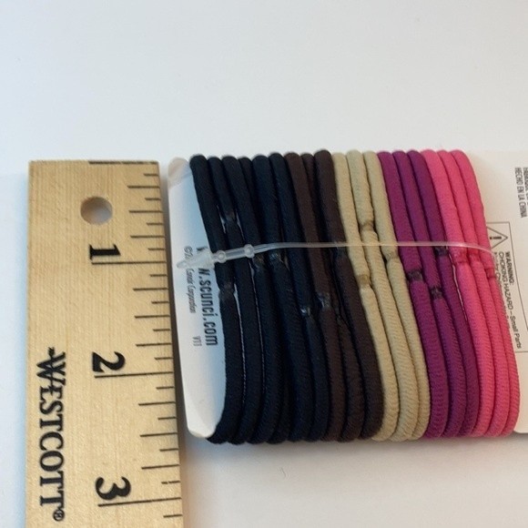 Scunci Hair Ties Ponytail Elastics No Metal Pink Tan Brown Black 3 Packs - Picture 12 of 13